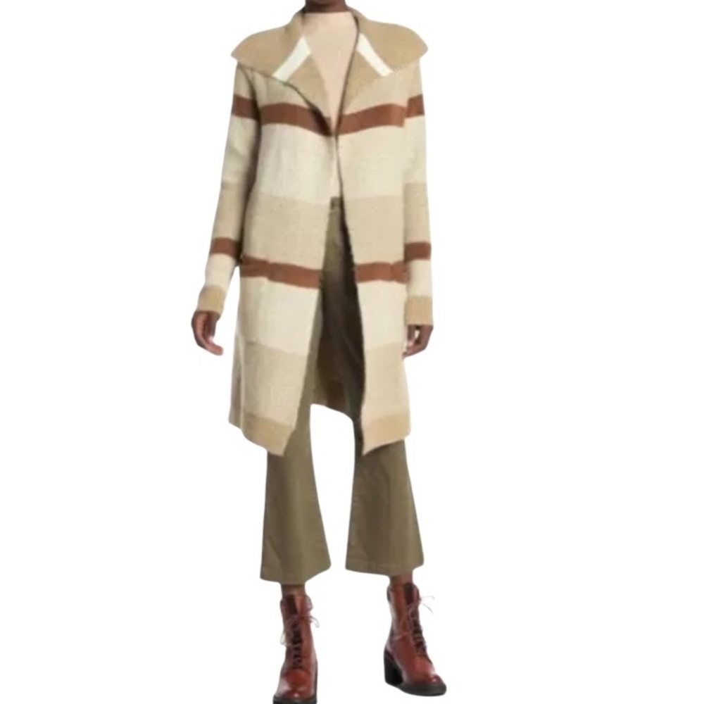 Cyrus Knit Camel Combo Coatigan Coat Cardigan Sz L NWT - Picture 10 of 10